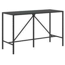 GFMGUEMV 9 Piece Patio Bar Set with Cushions Black Poly Rattan
