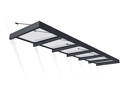 Palram - Canopia Sophia XL 6000 19' x 5' Door/Window Awning, Gray/Mist
