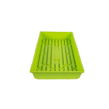 SUNPACK 10" x 20" Mega Plastic Seed Starting Tray, Lime Green, 2.5" (Pack of 30) - No Drainage Holes, Ideal for Greenhouses or Indoor Gardening - Made of Thick, Strong Plastic