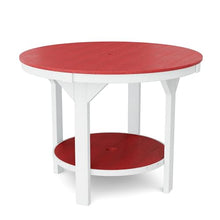 Wildridge Heritage 5-Piece 48" Pub Counter Set, Cardinal Red and White - Outdoor Weather Resistant Recycled Plastic Furniture for Patio