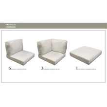 Afuera Living Weather & Water Resistant High Back Cushion Set Cream