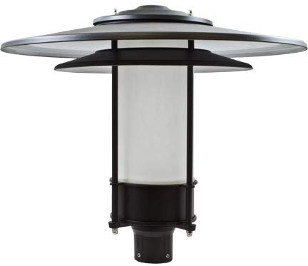 DABMAR LIGHTING GM510-B-FROST Large Hat Top Post Light Fixture 120V