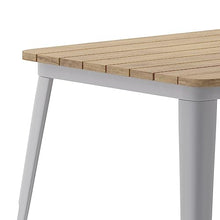 Flash Furniture 30" x 60" Outdoor Dining Table, Brown/Silver