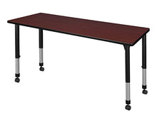 Regency Kee Height Adjustable Mobile Classroom Table 60" x 24" Mahogany