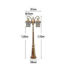 Lights Outdoor Outdoor Lighting Fitting European Victoria Glass Lantern Path Street Light IP55 Waterproof Outdoor Landscape Pole Lamp High Antique Patio Community Swimming Pool Column Lamp Post Light