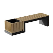 HYgloF Patio Benches Backless Wooden Bench with Steel Bottom Plate, Suitable for Outdoor Porch, Courtyard, Terrace, Park Seats Garden Bench(Large)