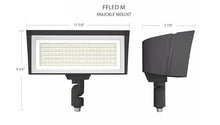 RAB FFLEDM Field Adjustable LED Floodlight CCT 4000K/5000K, Field Adjustable Wattage 52W/80W, Bronze, 120-277 Volts