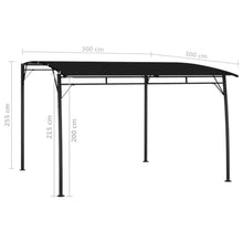 HEFZGDB 10ft x 10ft Outdoor Sunshade Awning Anthracite Large Gazebo Canopy with Powder-Coated Steel Frame and Durable Polyester Cover for Patio Garden Shelter Weather Resistant Easy