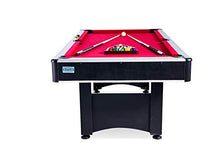 RACK Scorpius 7-Foot Multi Game Billiard/Pool Table Tennis Red Felt Black Body