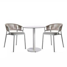 KPHYMOD 3 Piece Outdoor Patio Furniture Set with 2 Chairs and Imitation Marble Table, Conversation Sets Patio Furniture for Deck Beach Yard