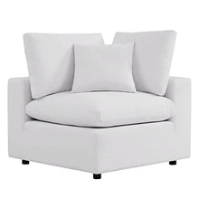 Modway Commix 5-Piece Modern Fabric Patio Sectional Sofa in White