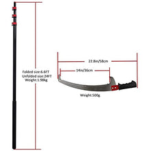 Pruning Saws,Telescopic Pole Saw,Extended Telescopic Pruning Saw with Handle,Landscaping Tool,High-Altitude Branch and Leaf Trimmer,5.4m/18FT