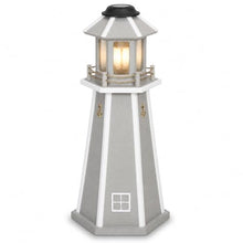 Peaceful Classics Poly Solar Lighthouse, Gray, 3ft