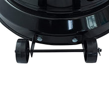 46000BTU Propane Hammered Bronze powder coated Iron Mushroom Outdoor Patio Heater with Two Smooth-rolling Wheels, Hose Set & Black Cover