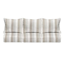 Sorra Home Outdoor/Indoor Deep Seating Sofa Pillow and Cushion, 30 x 27 x 5 in, Direction Linen