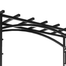 Panacea 84303 Mission Garden Arbor with Lanterns, Black, 79.5" H