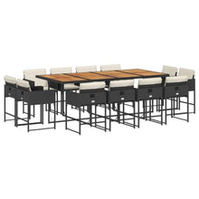 AMBERARD Patio Dining Set Set of 12 Black Furniture Set
