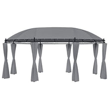 HGFDVCMR 17x11 Ft Outdoor Gazebo Canopy with Curtains Anthracite