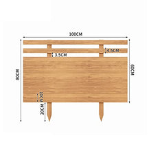 Garden Wooden Fence,1.6Cm Thick Heavy-Duty Waterproof Tree Edging Border,DIY Decorative Outdoor Landscape Partition for Paths Flower Bed,Yellow,6PCS(100X80CM)