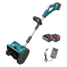 Foldable Snow Shovel Blower, Cordless Snow Thrower with Directional Plate & Adjustable Front Handle, Battery Powered Snow Blower for Snow Removal(Two Batteries)