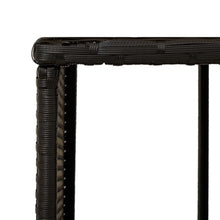 KGFHERENB Hot Tub Surround, 4-Piece Black Poly Rattan and Solid Acacia Wood Spa Steps with Storage Racks, Modular Outdoor Hot Tub Surround Set, 352.7 lbs Capacity