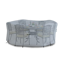 Covers & All Round Dining Table Set Cover, Made of 18 Oz Waterproof & UV-Resistant Cover Tuff Fabric, Suitable for Indoors/Outdoors (109”, Gray)