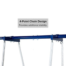 Sportspower Super 8 Metal Swing Set with Slide Yellow/White/Blue