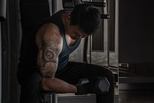 HAJEX Rubber Hex Dumbbell Medium Weight Stack Black
