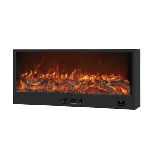 Atomized Fireplace Fireplaces Heater, Realistic Flame Recessed Fireplac for Home and Office Decor Black Household(Small)