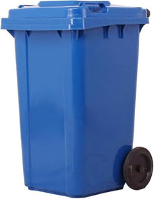 DIROVO Outdoor Trash Can Waste Container with Lid Heavy-Duty Outdoor Garbage Can with Handles, Heavy-Duty Construction, Perfect Back Yard, Deck Garage Trash Can(Blue,240L)