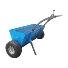 HayWHNKN Walk-Behind Push Drop Spreader 300kg Hopper Adjustable Spreading 1-6kg/m² Manure Spreader for Concrete Floor Warehouse Workshop