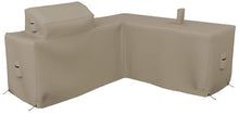 Covers & all Outdoor Kitchen Island Cover, Customize Left Right & Straight Shapes,12 Oz Waterproof UV & Weather Resistant Patio BBQ Grill Island protector with Handles Air Vents (Beige)