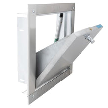 Oswald Supply Stainless Steel Trash Chute Door - Bottom Hinged, 18"(W) X 18"(H), Self Closing, Fire Rated & UL Approved