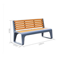 LUYOUBOZHU Patio Benches Waterproof WPC Park Bench for Outdoor Patio, Garden & Plaza Seating(Yellow)