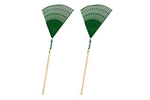 Truper 30458 / EP-26-48 (1.22 mt) Poly Leaf Rake, 24" (61 cm) Head, Wood Handle (2)2