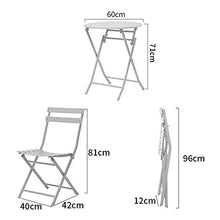 JIQHOHX Modern Furniture 3PC Garden & Patio Table & 2 Chairs Cast Iron Bistro Set,Balcony Table Chairs Furniture,Folding Outdoor Garden Patio Dining Table and Two Chairs