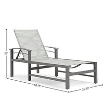 Winston Stanford Sling 3pc Chat Set (2 Chaises, Side Table) Gray Screen