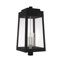 Livex Four Light Outdoor Post Top Lantern Black