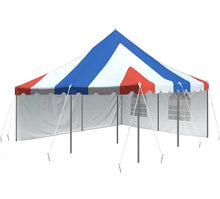 TentandTable 20' x 20' Premium Canopy Tent with Sidewalls Red White Blue