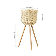 Plant Stand Plant Pots Floor Plant Pot Stand Wickerwork Flower Pot Holder Display Potted Rack Decor Garden Pots Planters Home Decor Plant Vase Plant Containers (Color : M)