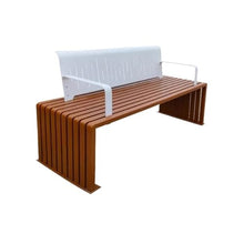 mifortune-e Garden Bench, Garden Outdoor Backrest Chair, Steel Park Leisure Bench, for Balcony Terrace Seat,for Patio(Large)