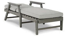 Signature Design by Ashley Visola Contemporary Outdoor Chaise Lounge with Adjustable Backrest Grey