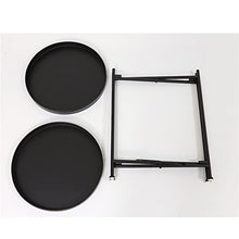 NRFJFOP Side Table Wrought Iron Double-Layer Small Coffee Round Living Room Mini Sofa