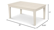 POLYWOOD® Newport 22" x 36" Coffee Table Sand