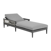 Armen Living Zella Modern Outdoor Patio Chaise Lounge Chair Light Gray