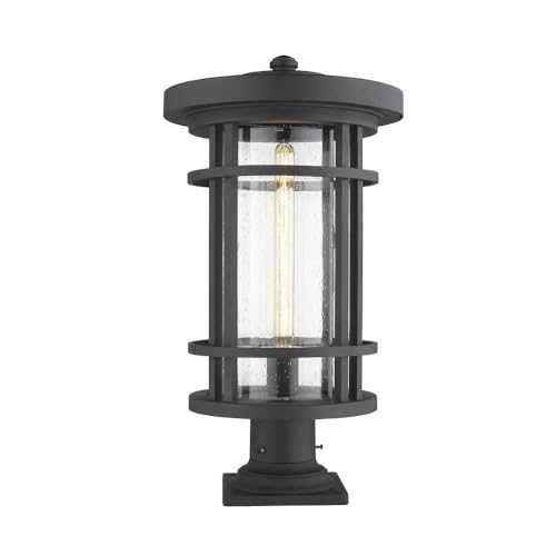 Z-Lite 570PHXL-533PM-BK 1 Light Outdoor Pier Mounted Fixture, Black
