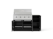 NewAge Products Classic Series 4PC Aluminum Black Modular Outdoor Kitchen Grill Island with 40" Performance Grill NG - 24"D x 56"W x 47.5"H