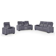 U1895 Grey P2 Console Reclining Loveseat With IS and LED