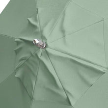 OROTLECT 11 Foot Black Aluminum Patio Umbrella With Fiberglass Ribs And Pulley Lift In