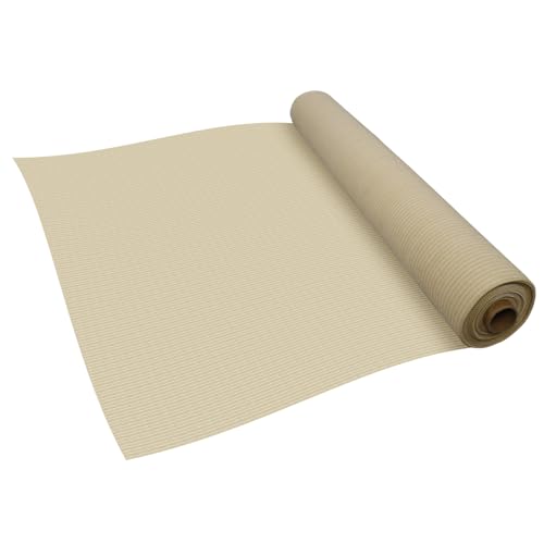 TANG Sun Shade Cloth for Garden 12'x80' Shade Fabric Roll Beige HDPE Mesh Shading Pergola Cover Replacement Canopy, 95% Blockage Sunshades for Outdoor Patio Backyard Plant